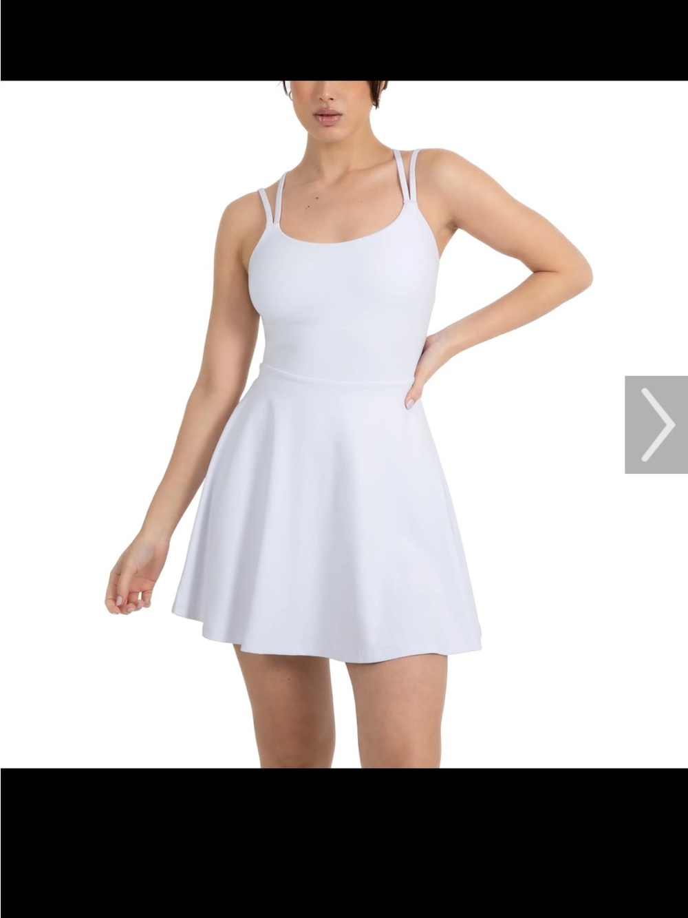 Yitty White Strappy Skater/Tennis Dress